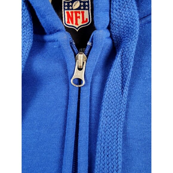 NFL Indianapolis Colts Embroidered Full Zip Up Sherpa Lined Hoodie Size XL - Picture 4 of 9